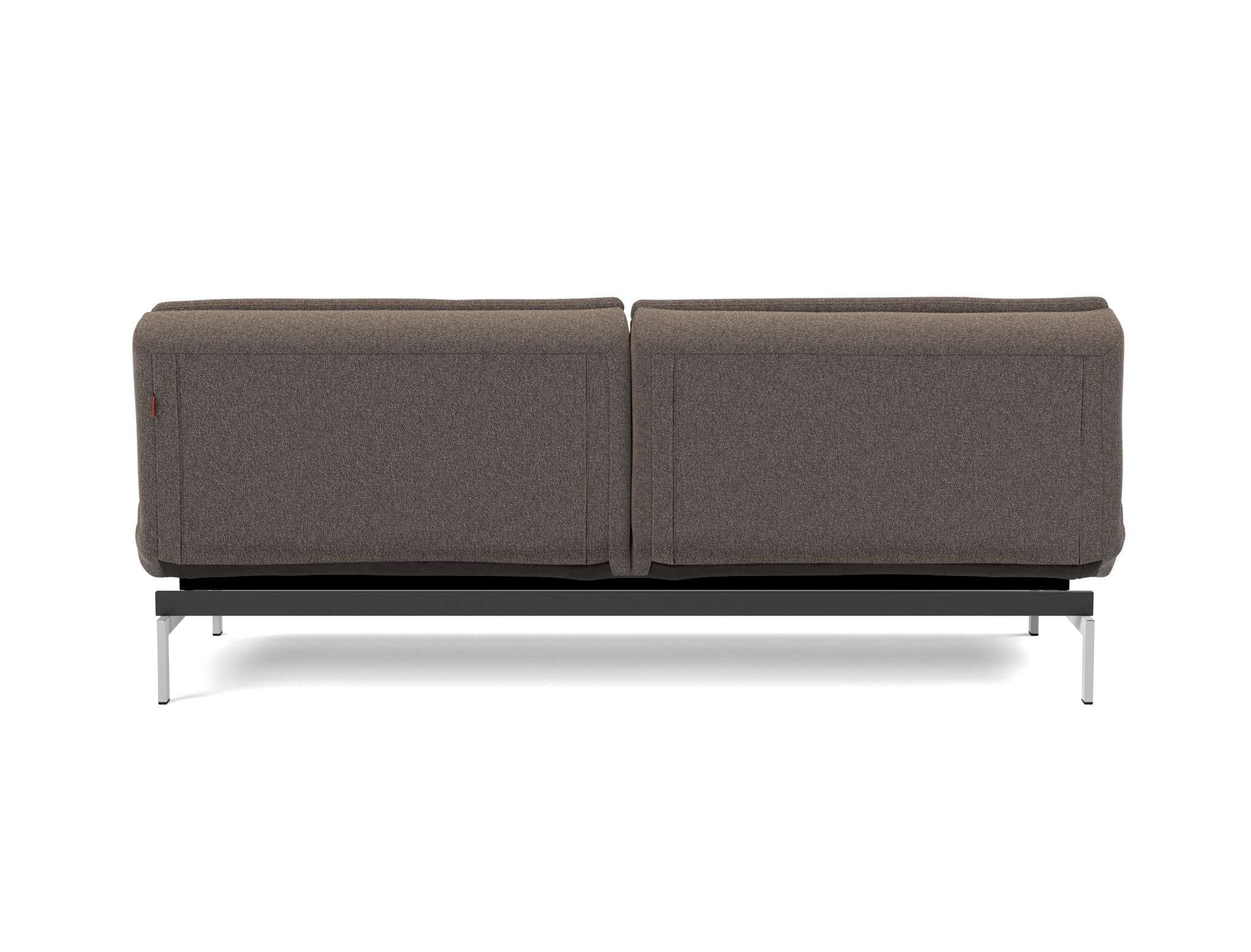 Schlafsofa Dublexo Boucle Skandi 530-Taupe Beine Chrom