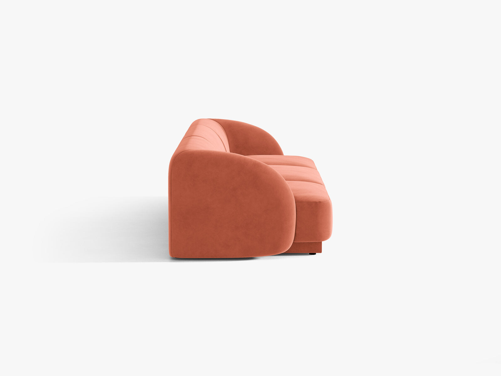 Micadoni Sofa Miley 3-Sitzer Samt Venus Koralle