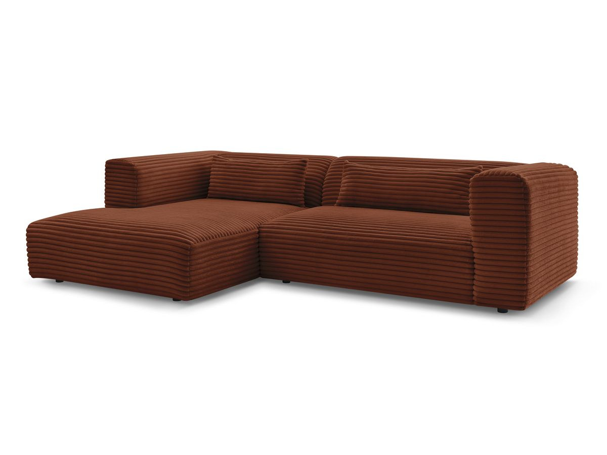 Bobochic Harry Ecksofa Breitcord weich Orange Ecke links