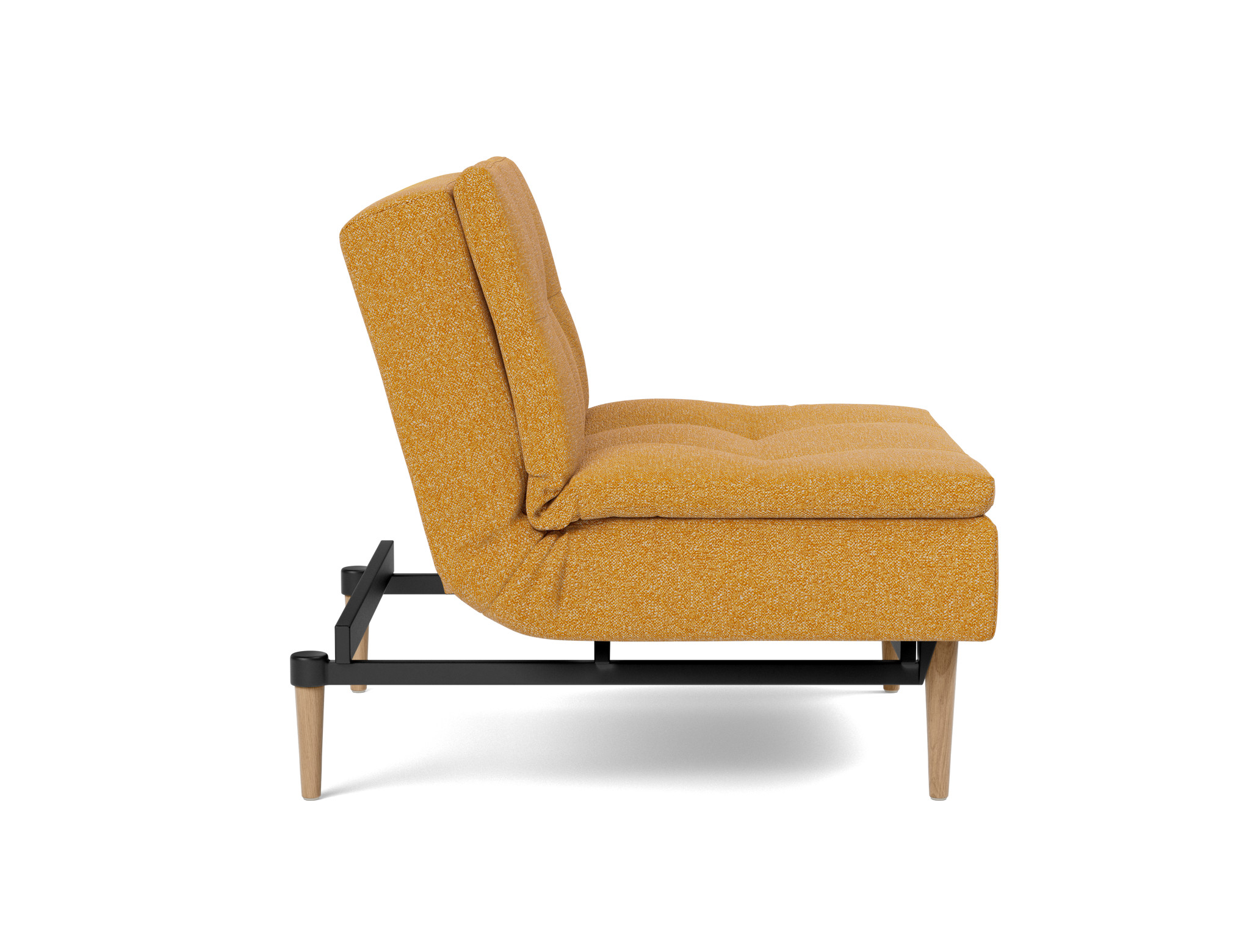 Sessel Dublexo Boucle Skandi 536-Ochre Beine Styletto Eiche hell