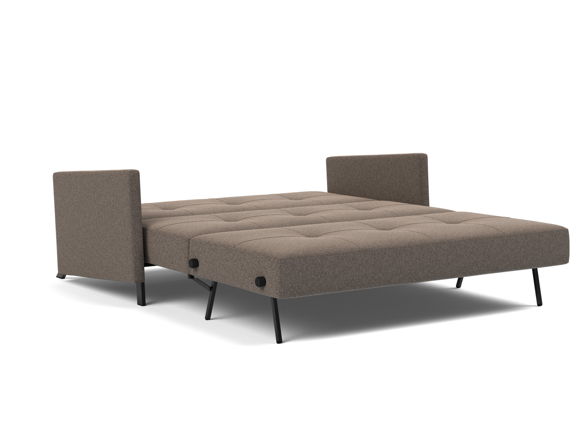 Schlafsofa Cubed mit Armlehnen 160 Boucle Skandi 530-Taupe