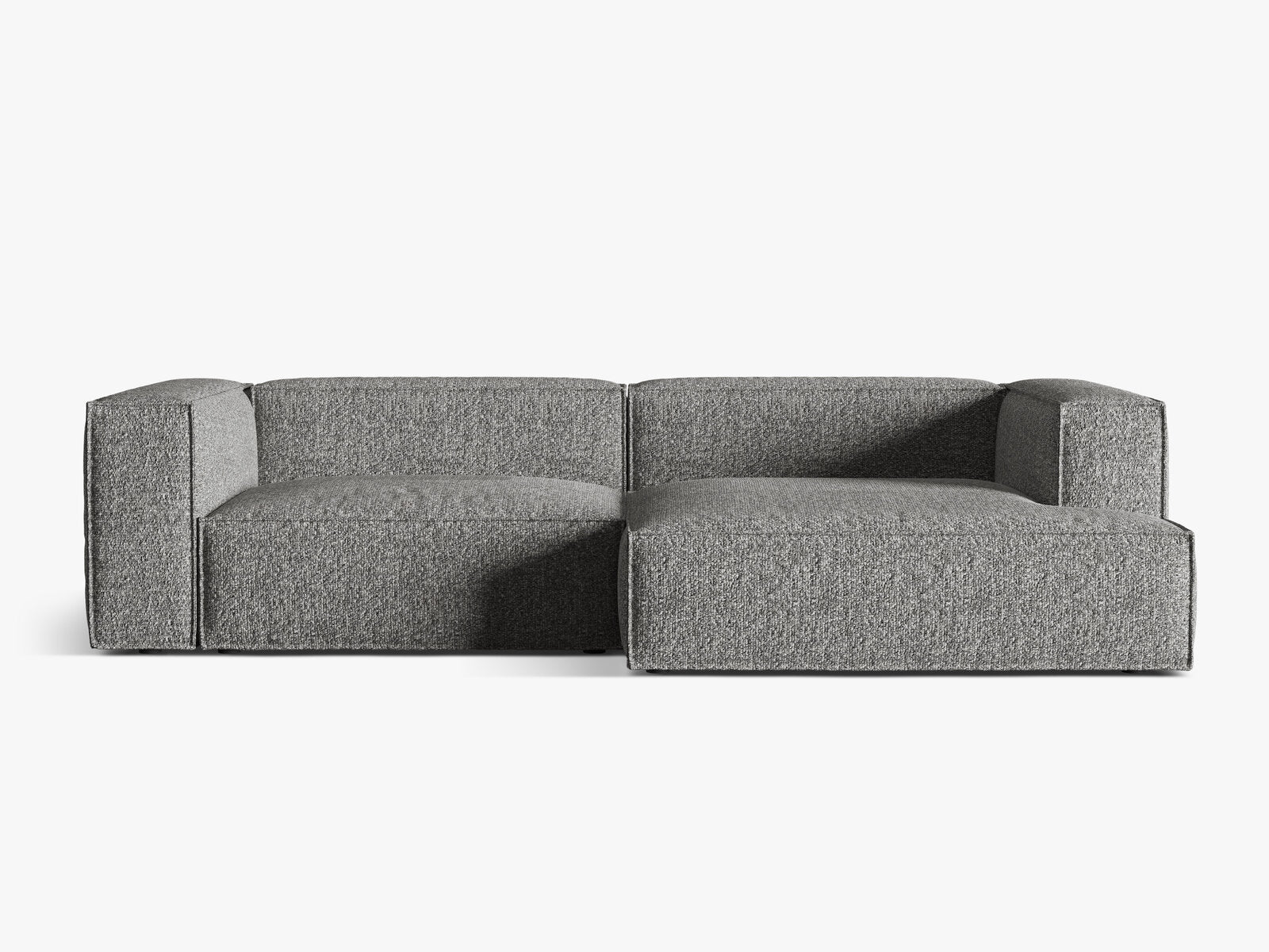 Micadoni Ecksofa Nuria 4-Sitzer Rechts Boucle Graphit