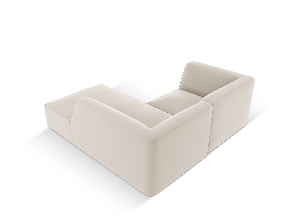 Cosmopolitan Design Ecksofa Siena 3-Sitzer Kunstleder Pacifico Taubengrau Rechts