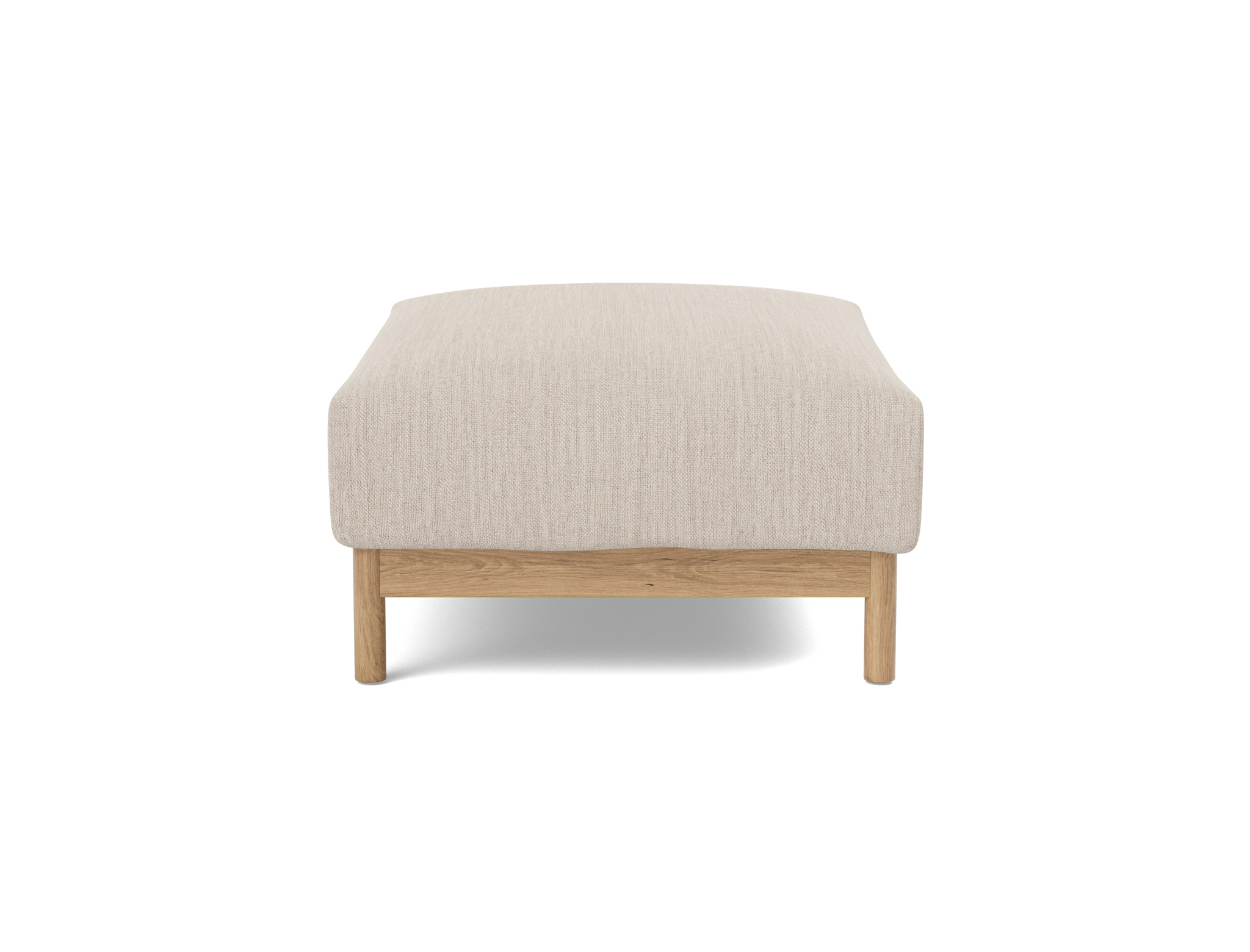 Hocker Malloy Webstoff Blida 612-Sand-Grey Beine Eiche