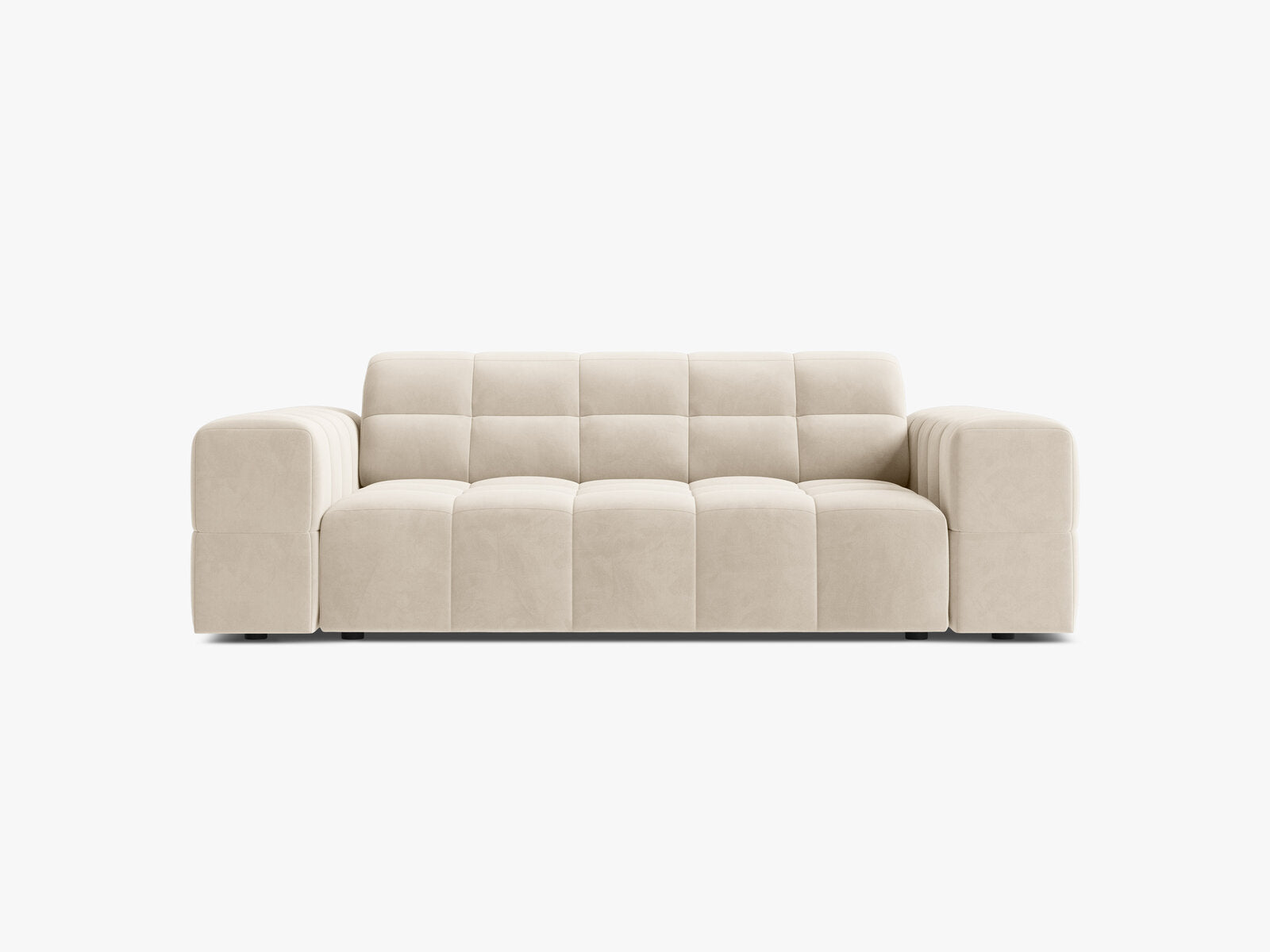 Micadoni Jennifer Sofa 2-Sitzer Samt Bluvel Helles Beige