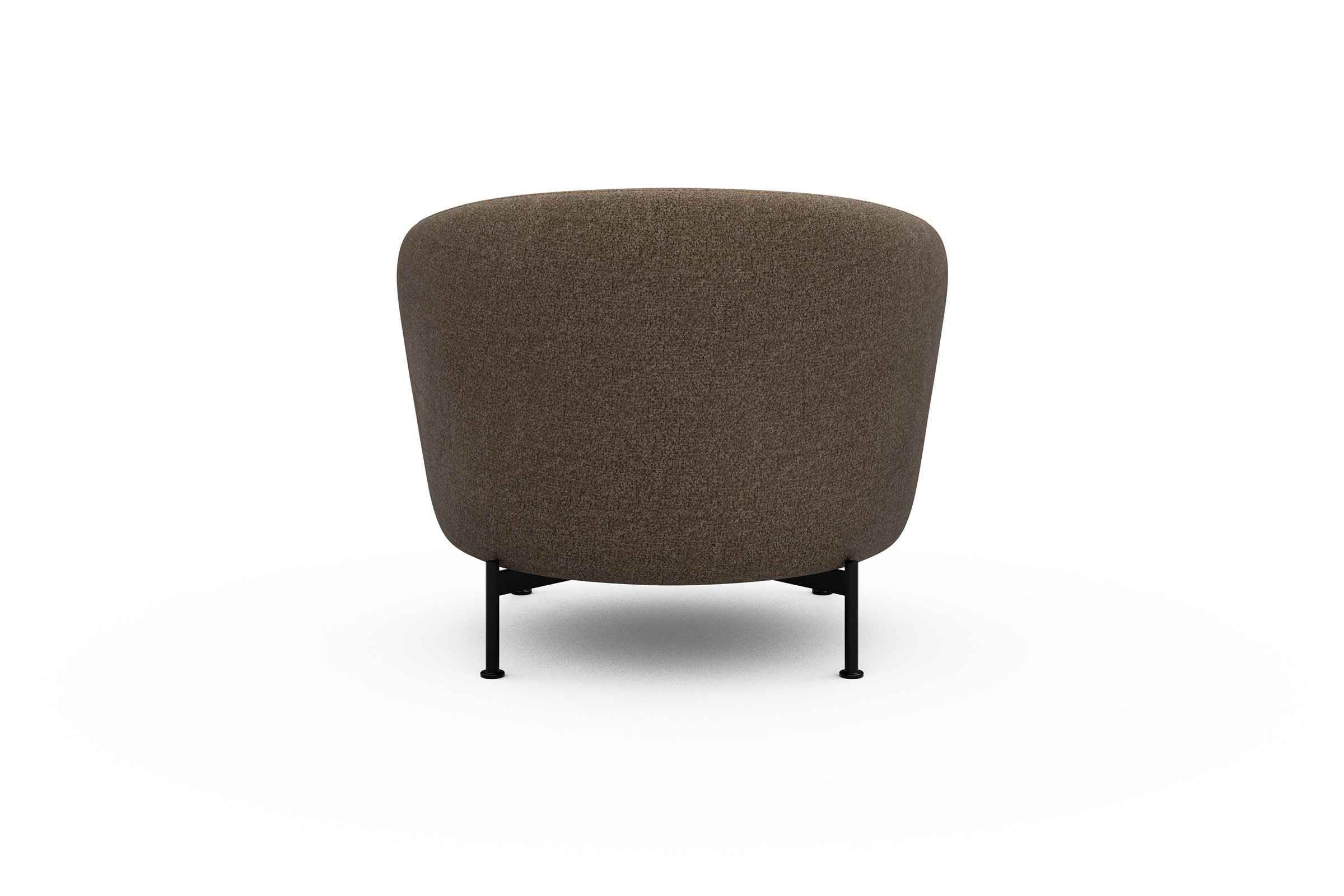 Sessel Ronda X-Metallgestell Schwarz Aivi-Khaki-Brown