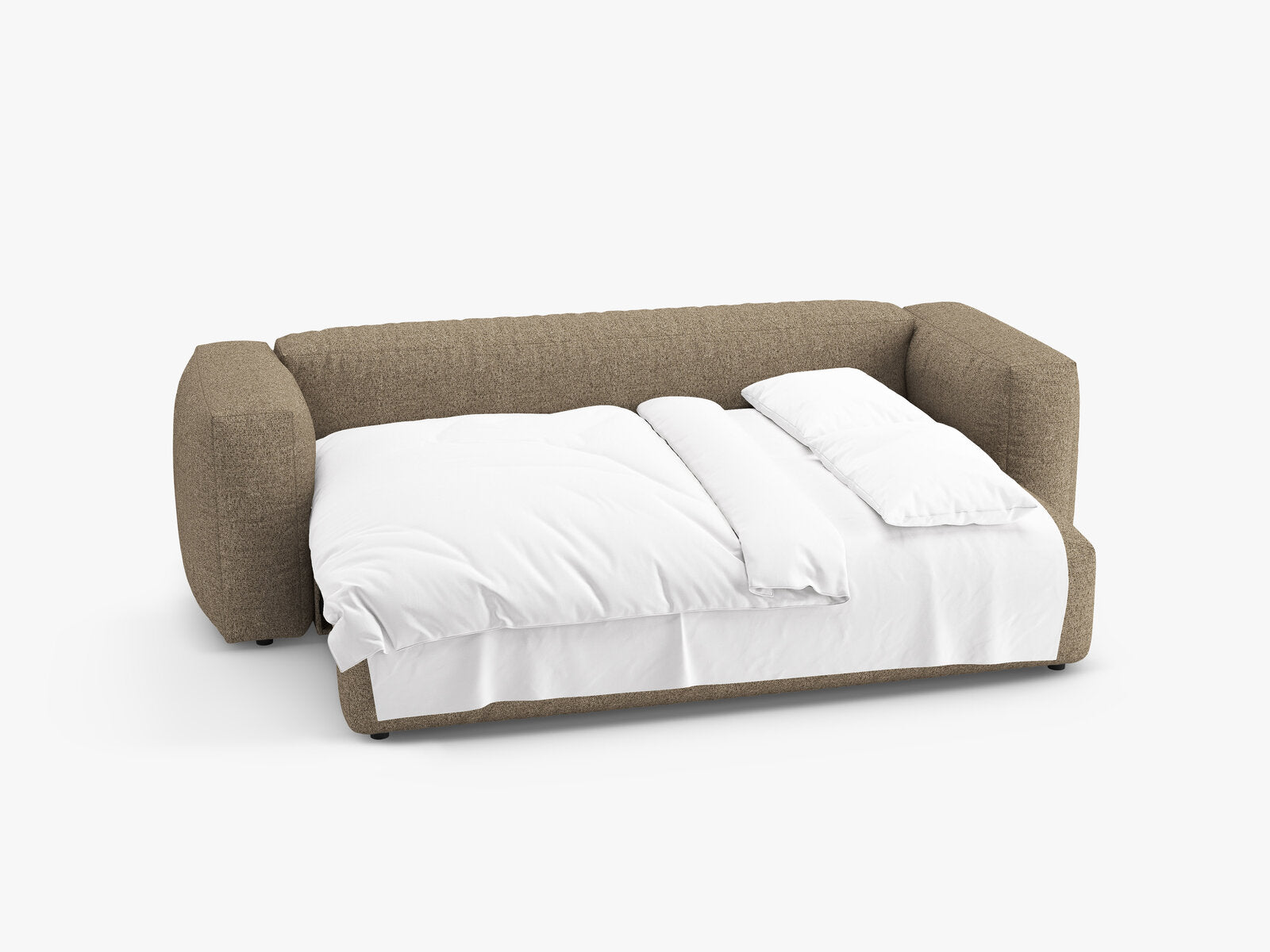 Micadoni Martina Schlafsofa 3-Sitzer Boucle Monet Cappuccino