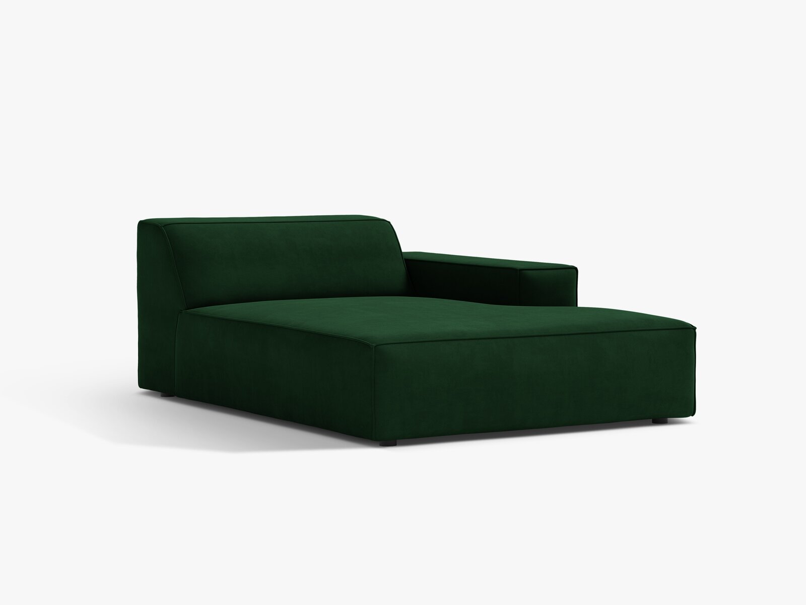 Micadoni Jodie Chaiselongue Rechts Samt Bluvel Flaschengrün