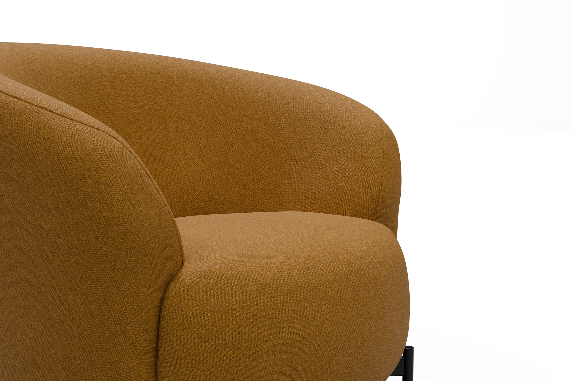 Sessel Ronda X-Metallgestell Schwarz Satya-Ocre