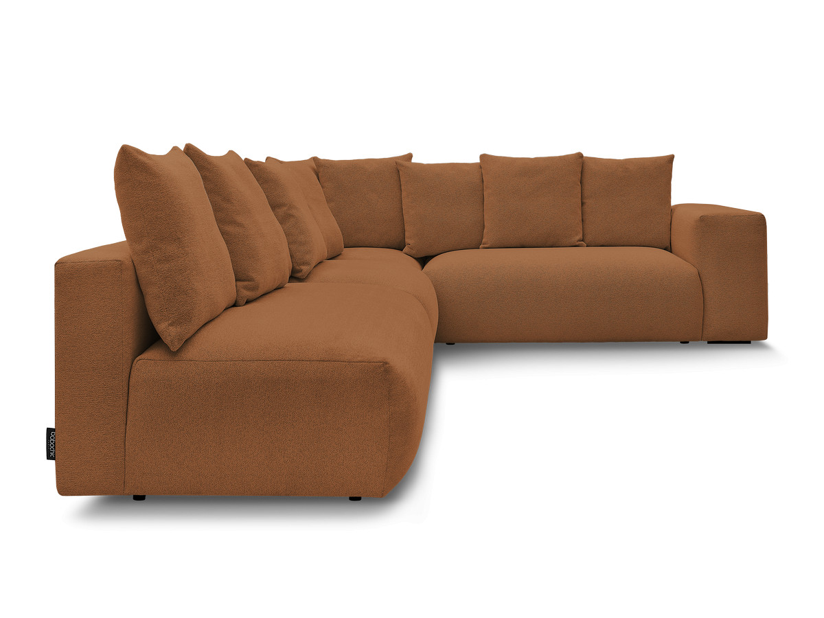 Bobochic Voltaire Ecksofa 322 × 268 cm Melange-Stoff Orange Ecke rechts
