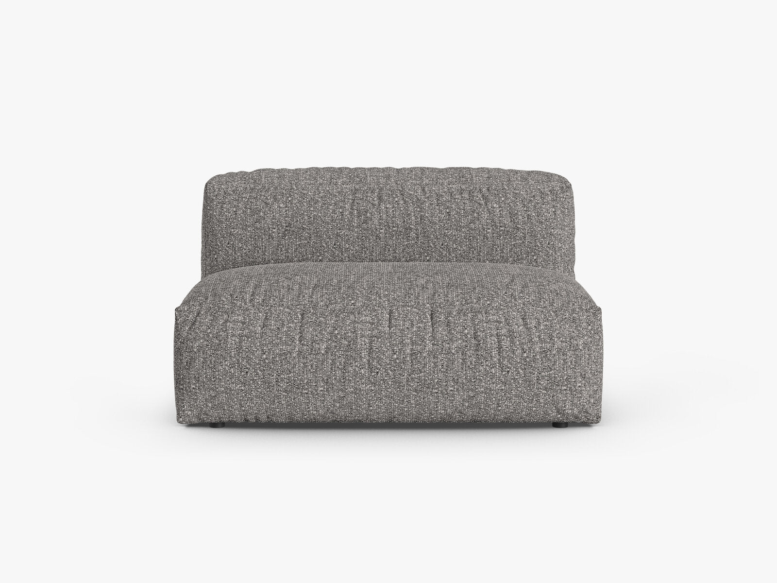 Micadoni Mittelmodul Martina 1-Sitzer Groß 90cm Sitztiefe Boucle Monet Graphit