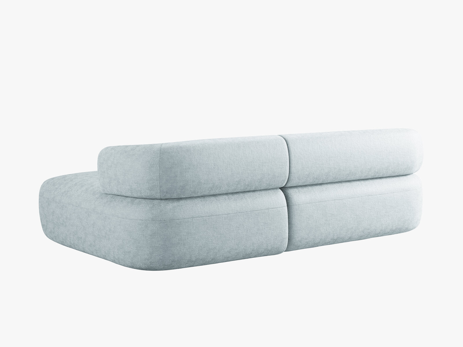 Micadoni 5-Sitzer Ecksofa Jenny Rechts Chenille Perfect Harmony Hellblau