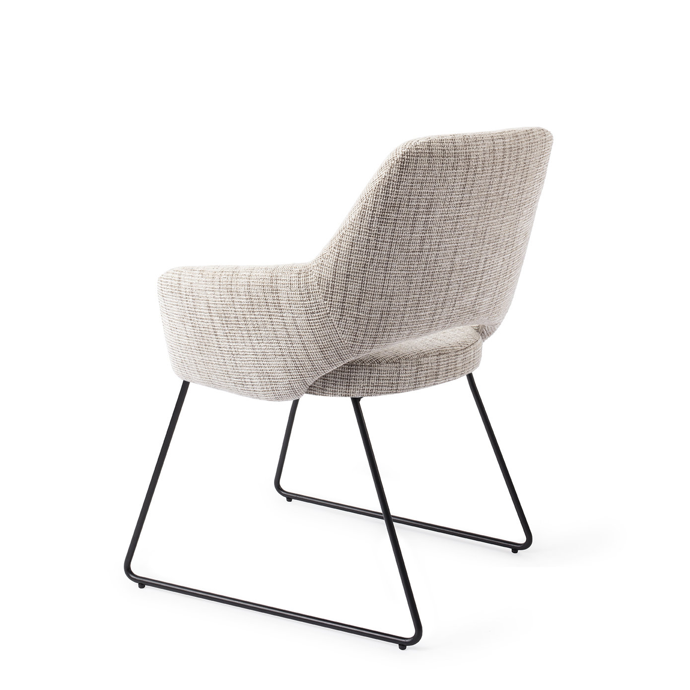 Jesper Home Esszimmerstuhl Yanai Caramel Grid Slide Schwarz