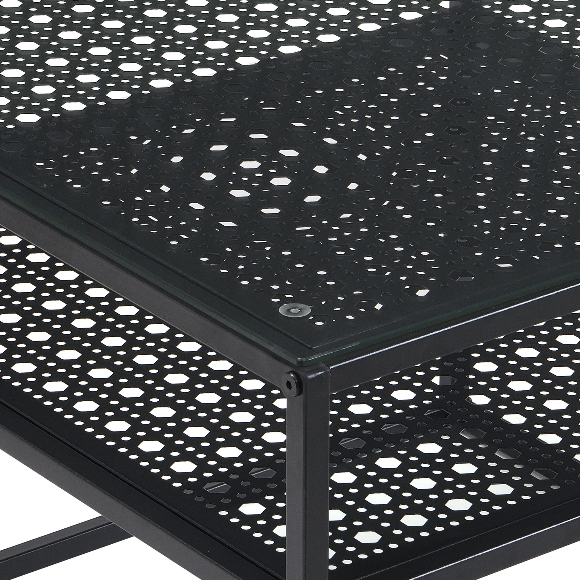 Couchtisch Jelling Glas Schwarz 60 × 60 × 45 cm