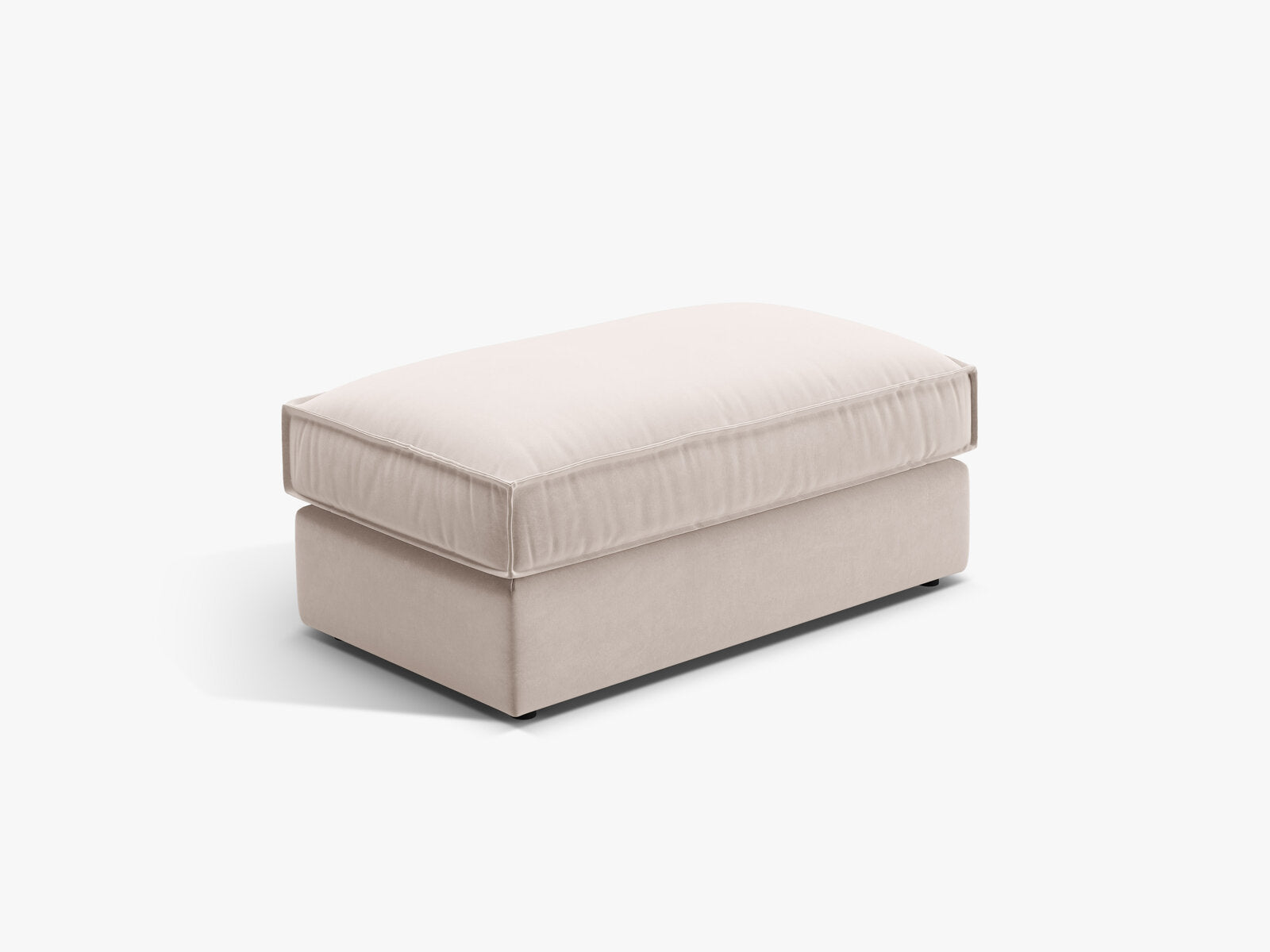 Micadoni Hocker Pola Samt Salvador Beige