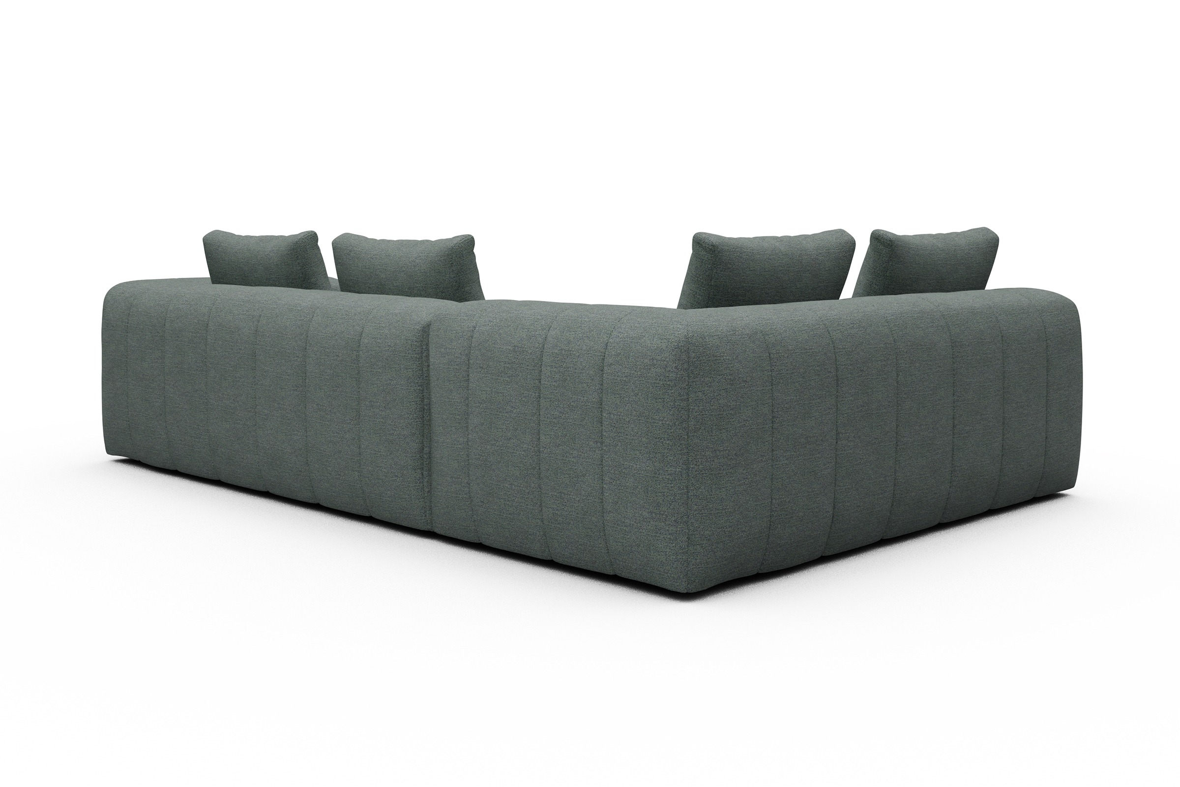 Ecksofa Hugo 2x 2,5-Sitzer Armlehne rechts Carreno-Ice-Blue