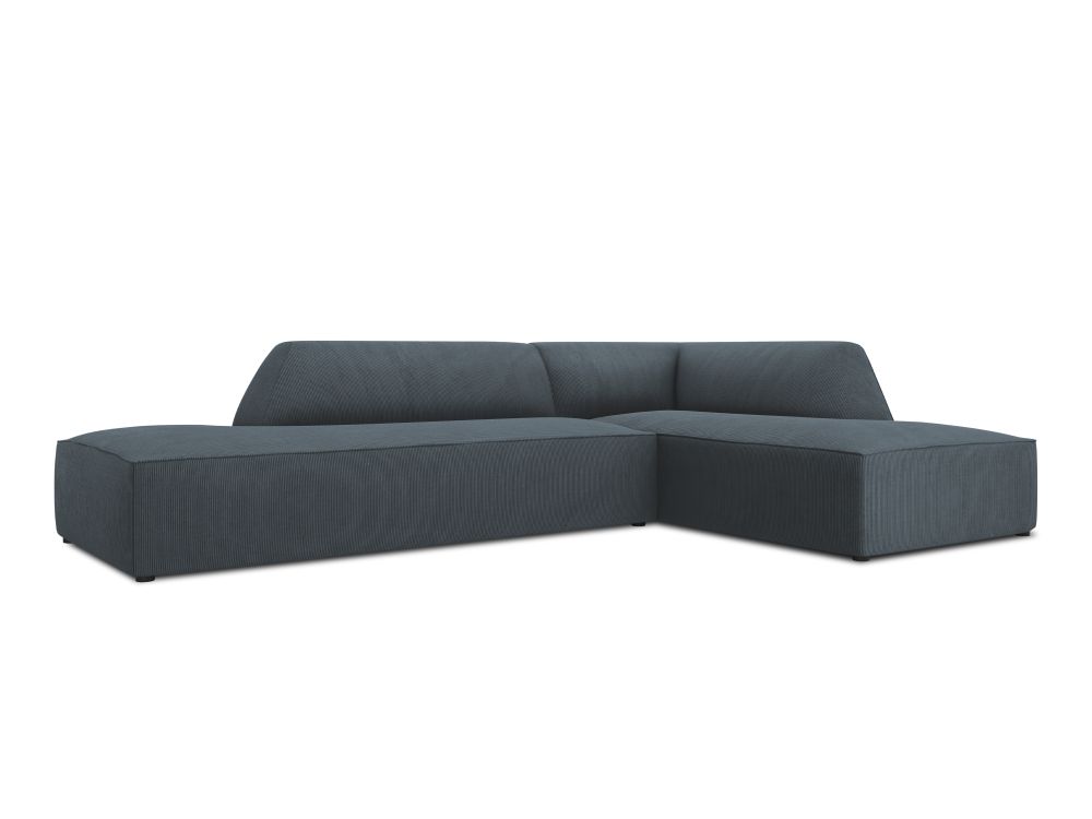 Cosmopolitan Design Ecksofa Siena 4-Sitzer offen Kord Scala Blau Rechts