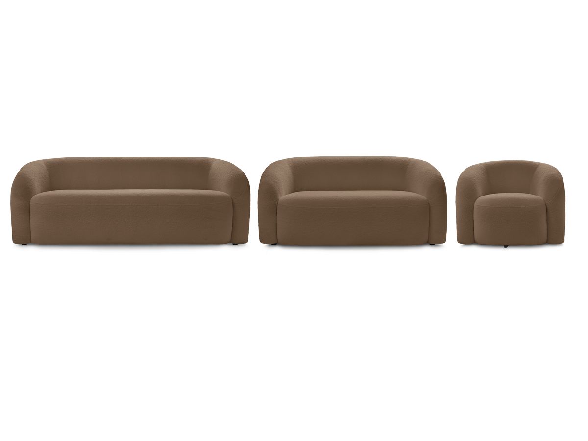 Bobochic Elina Sofa 6-Sitzer Bouclé-Stoff Braun