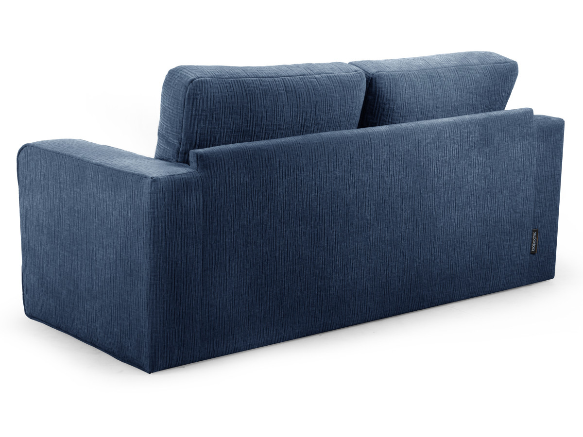Bobochic Come Schlafsofa 2-Sitzer Strukturstoff Dunkelblau