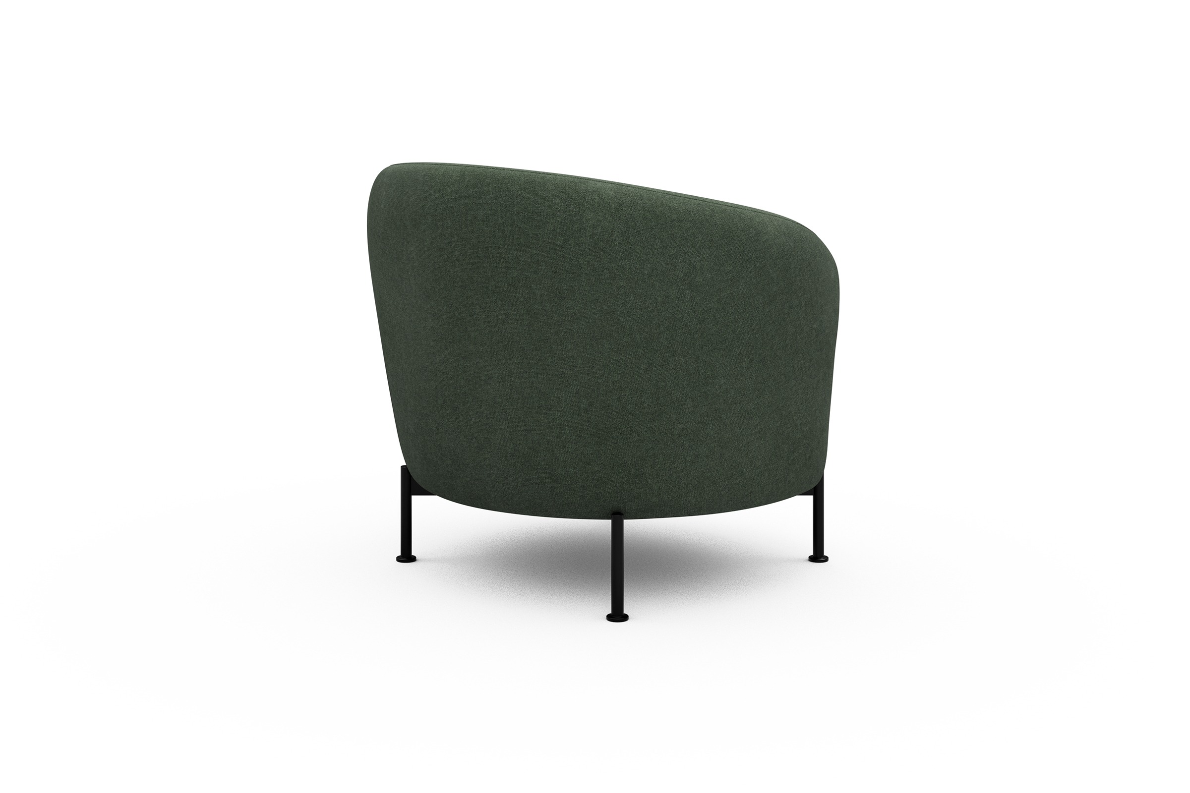 Sessel Ronda X-Metallgestell Schwarz Casone-Forest-Green