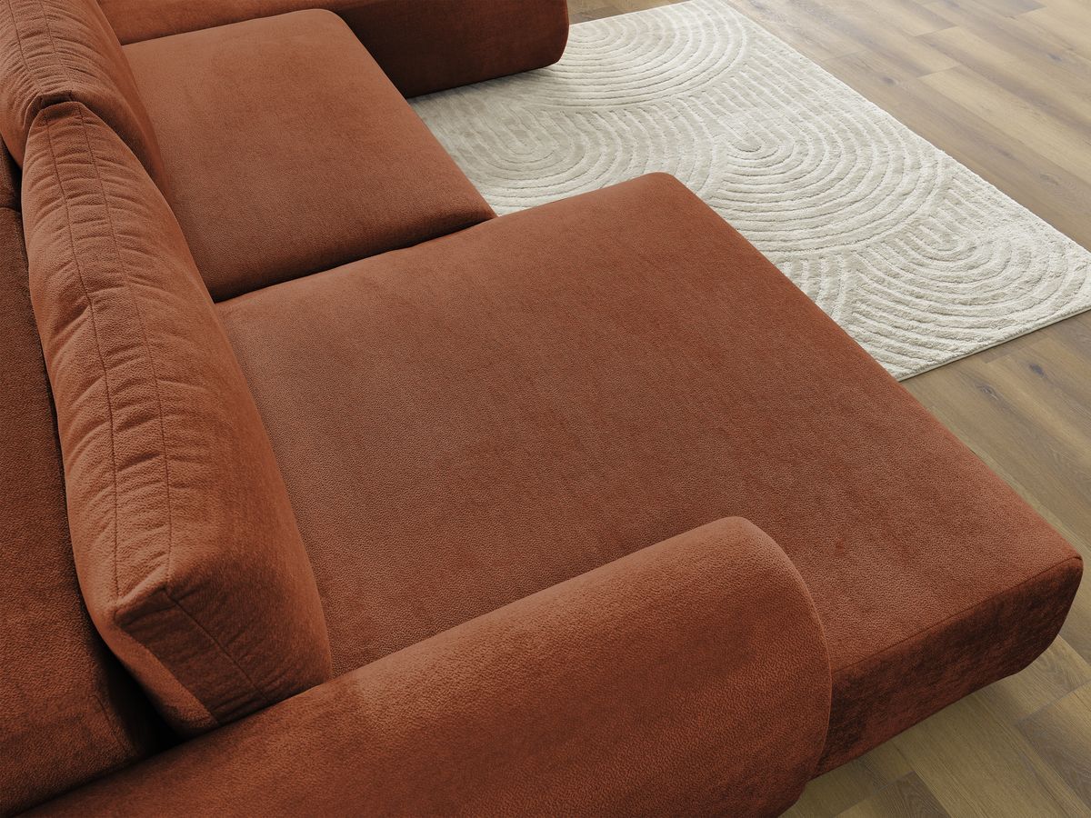 Bobochic Lucien Wohnlandschaft Stoff Orange Ecke links