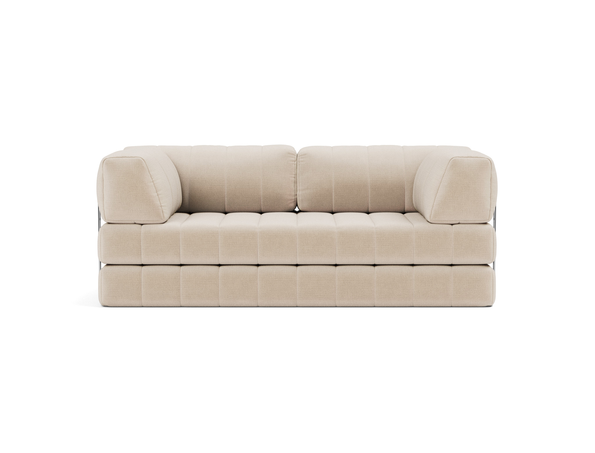 Schlafsofa CozyPad mit Armlehnen Chenille Esina 410-Almond-Beige
