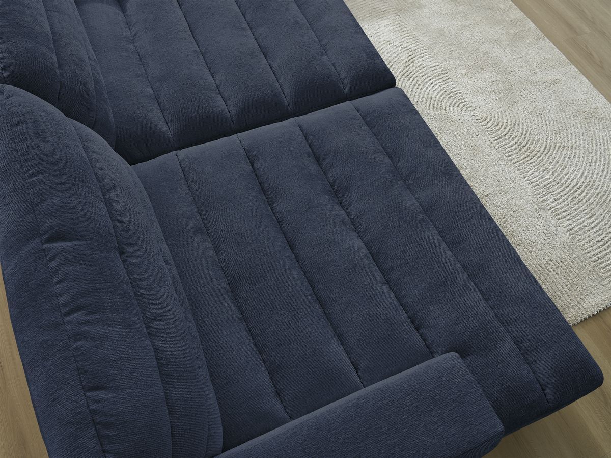 Bobochic Sierra Sofa 4-Sitzer Strukturstoff Dunkelblau