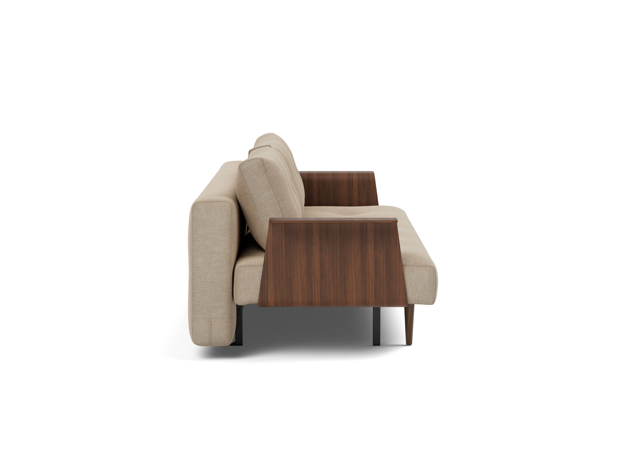 Schlafsofa Recast mit Armlehnen Flachgewebe Phobos 587-Mocha