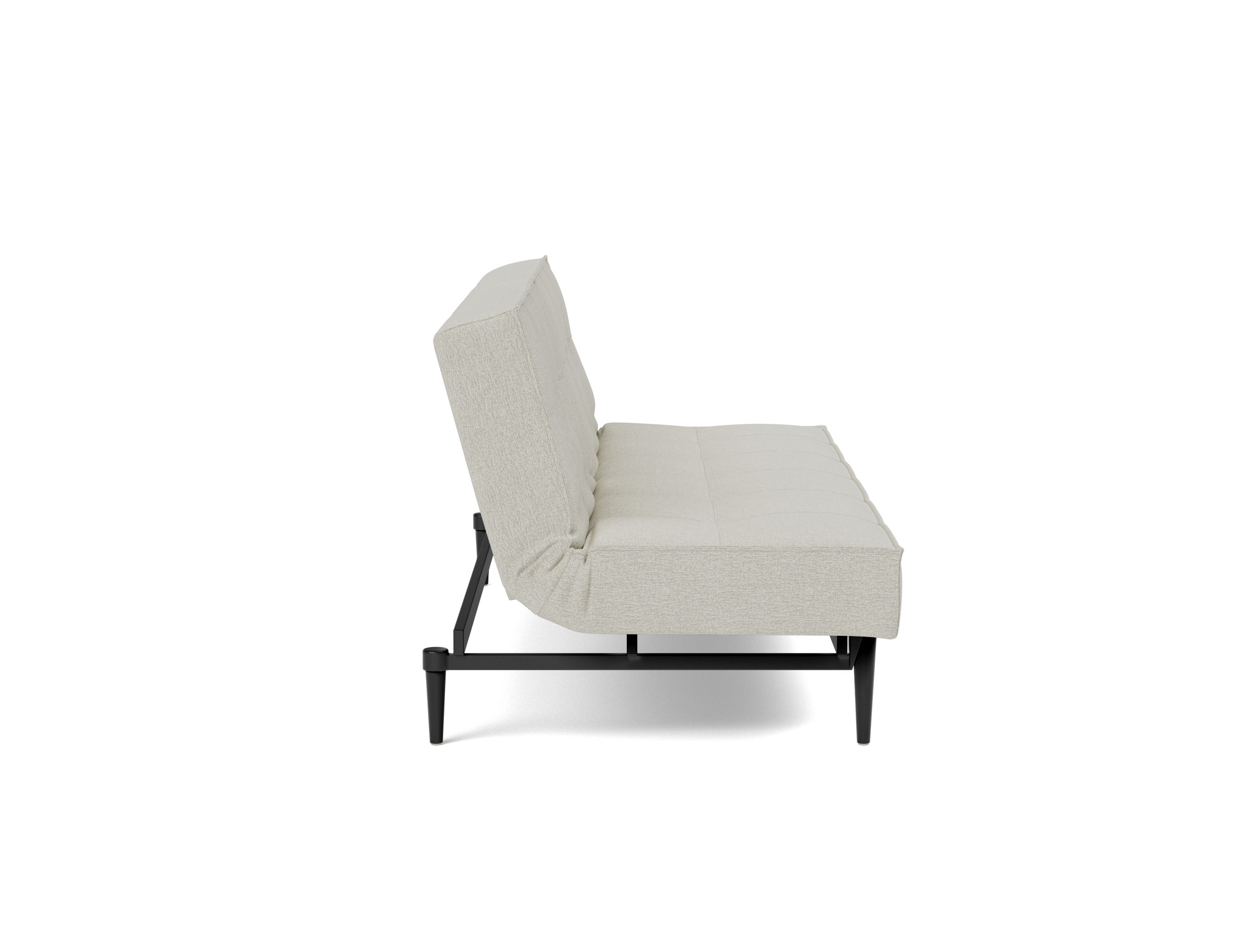 Schlafsofa Splitback Flachgewebe Mixed Dance 527-Natural Beine Styletto Eiche schwarz