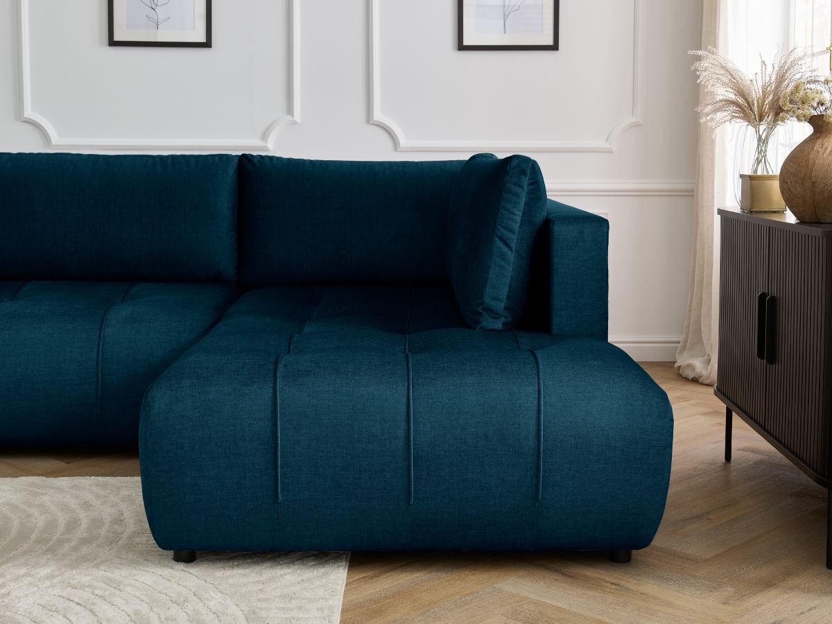 Bobochic Arsene Wohnlandschaft Samt Blau Ecke links