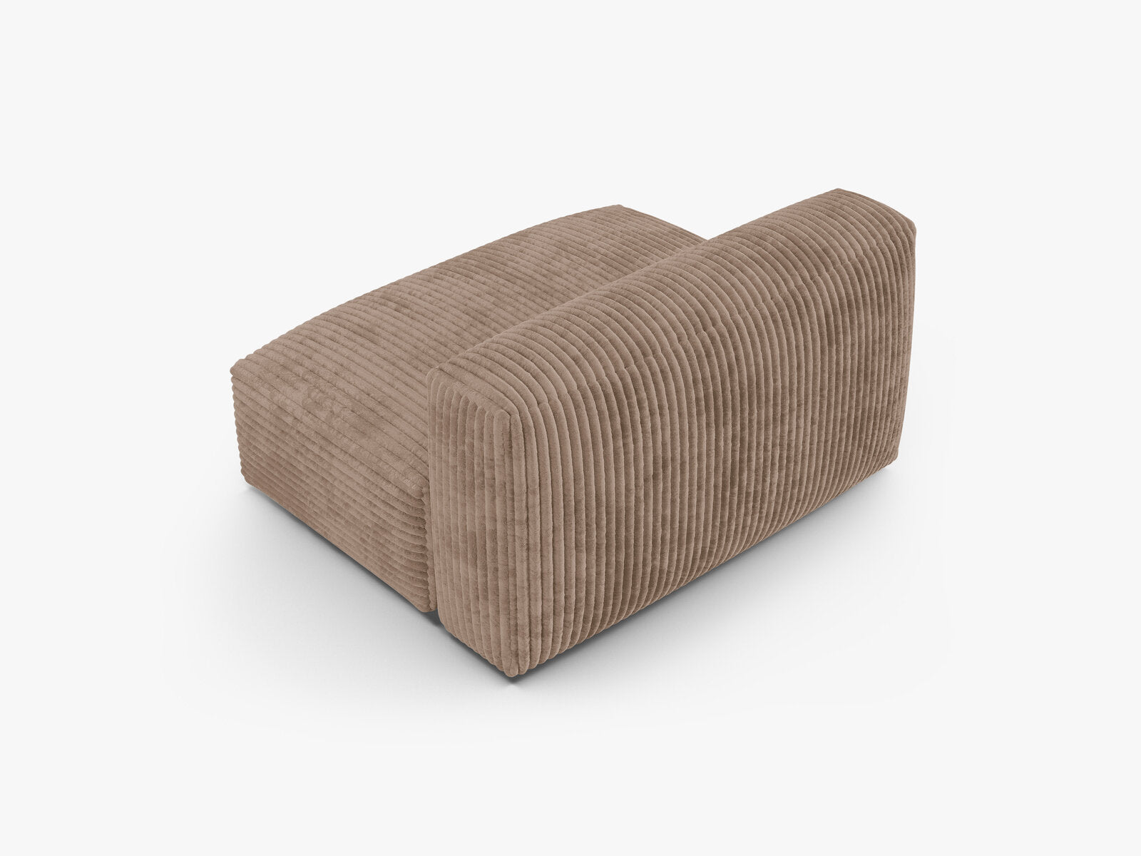 Micadoni Mittelmodul Martina 1-Sitzer Groß 90cm Sitztiefe Kord Tilia Eichel