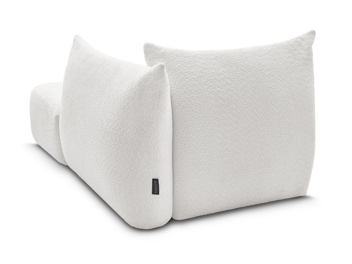 Bobochic Azra Méridienne-Modul Bouclé-Stoff Weiß Ecke rechts
