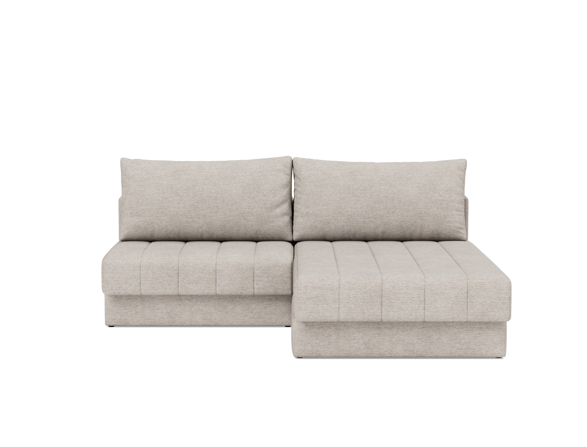 Schlafsofa Akello mit Chaiselongue Chenille Yuveno 471-Sand