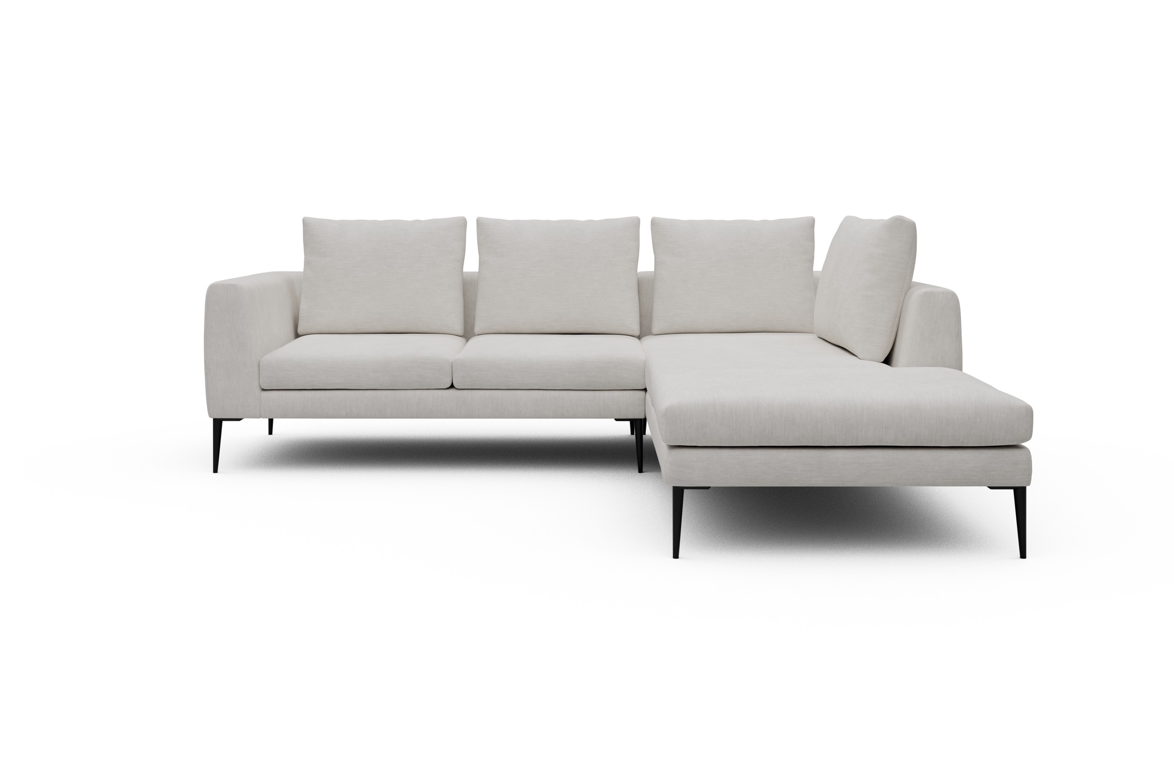 Skandi Home Ecksofa Paul Relax-Ecke rechts mit 2-Sitzer Vivus-Dusty-Off-White moebelfaktor