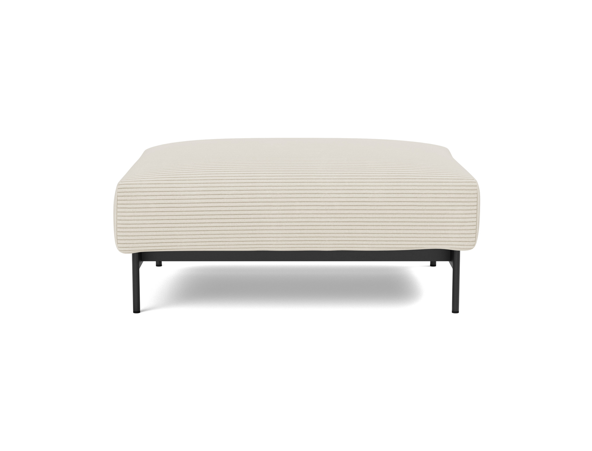 Hocker Malloy Kord Corduroy 594-Ivory Beine Schwarzes Metall