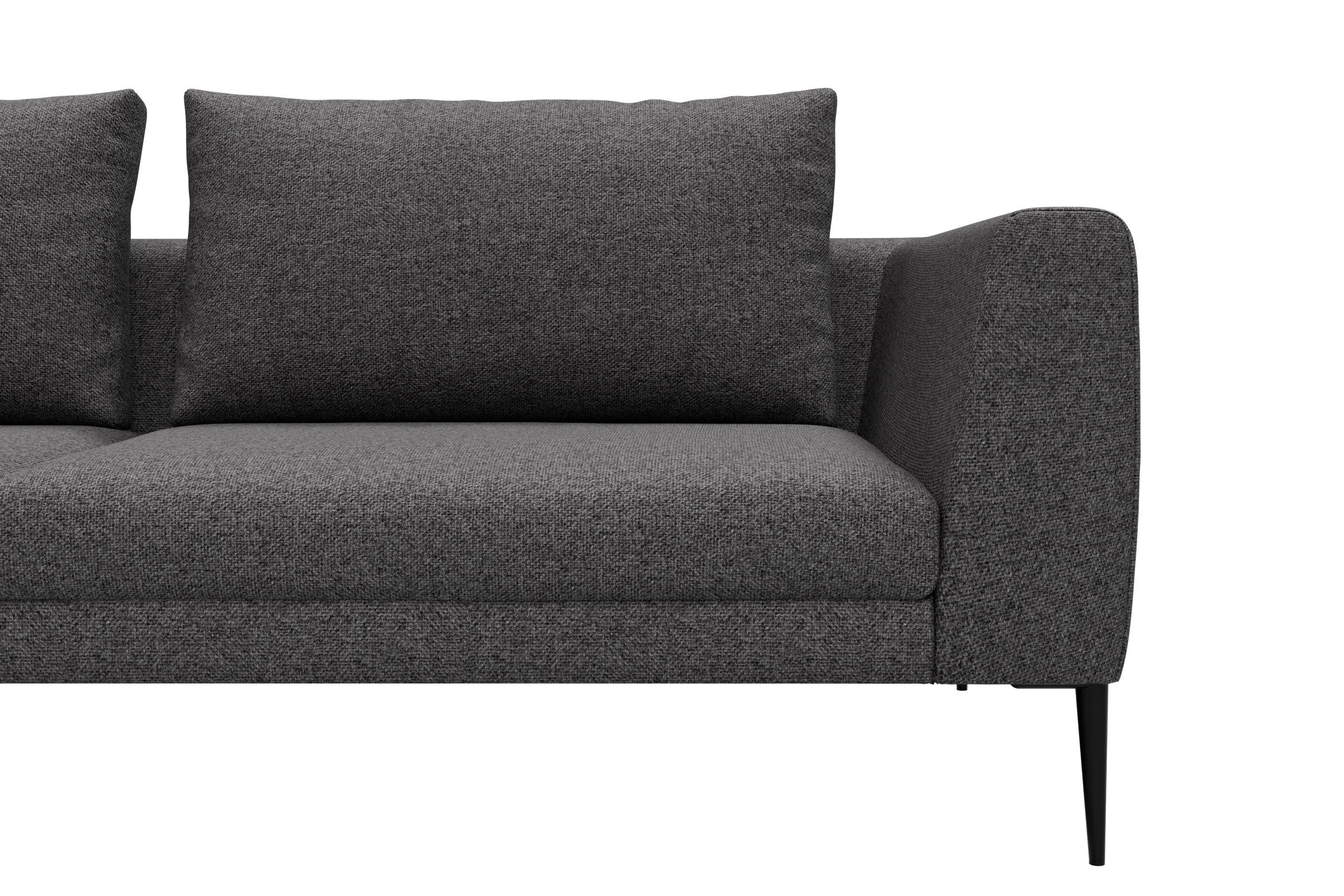 Ecksofa Paul Relax-Ecke rechts mit 2-Sitzer Sama-Antracite