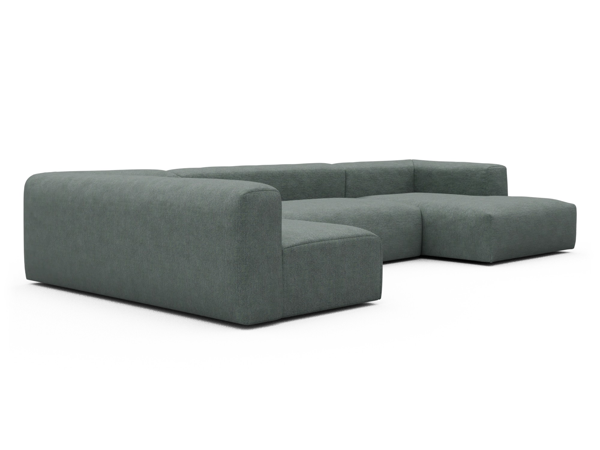 Skandi Home Wohnlandschaft Fred Chaiselongue rechts mit 2-Sitzer und lange Armlehne links Carreno-Ice-Blue moebelfaktor