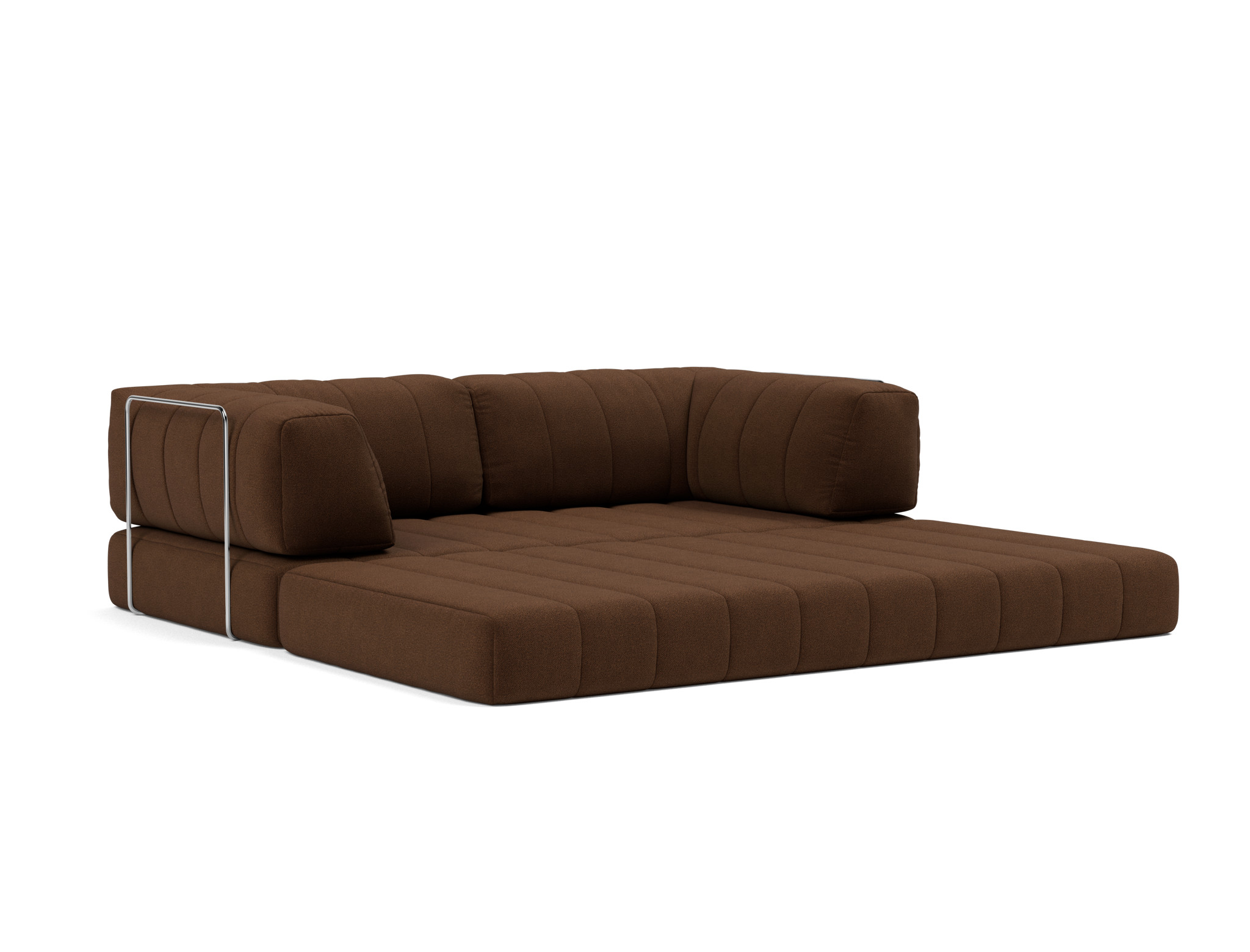 Schlafsofa CozyPad mit Armlehnen Strukturierter Stoff Taura 359-Cappuccino