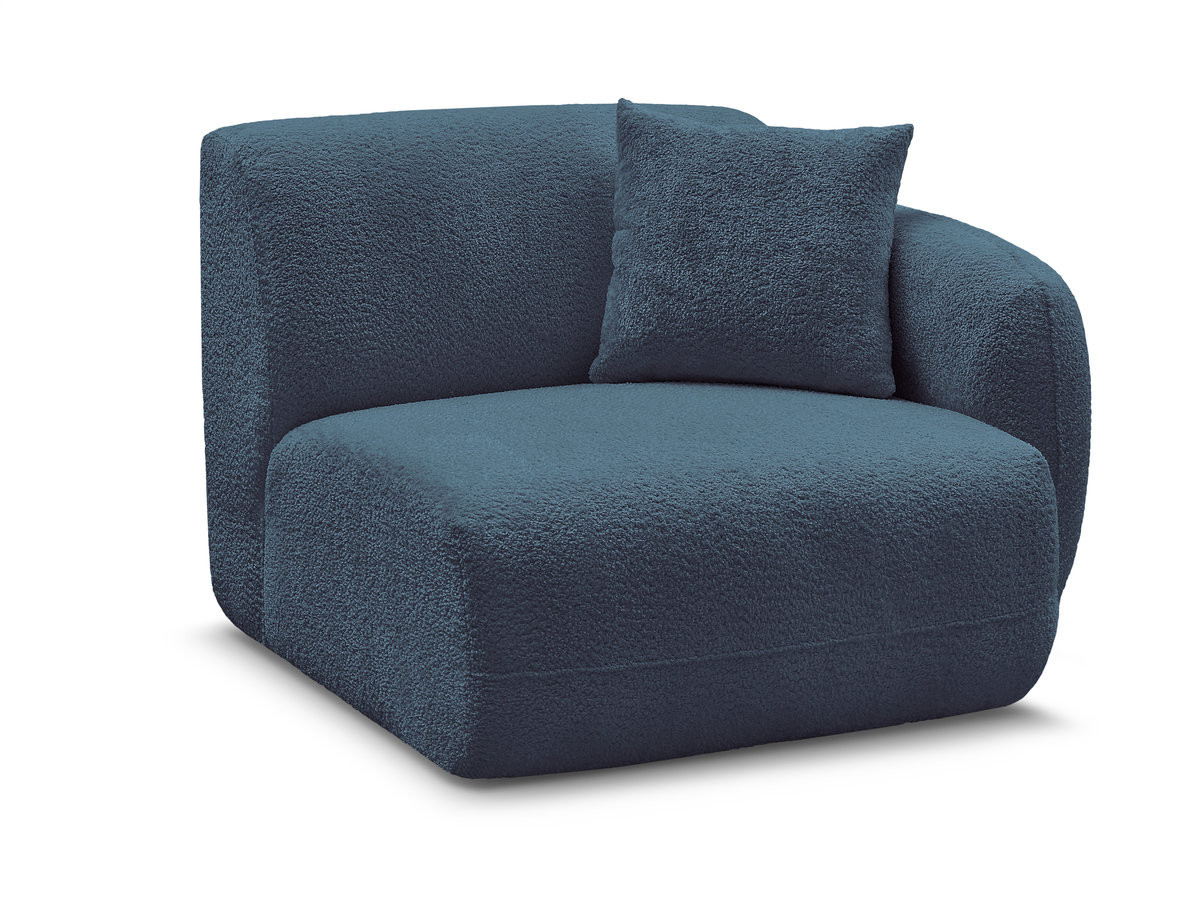 Bobochic Anda Sofamodul 1-Sitzer 104 × 103 cm Chenille Hellblau Ecke rechts
