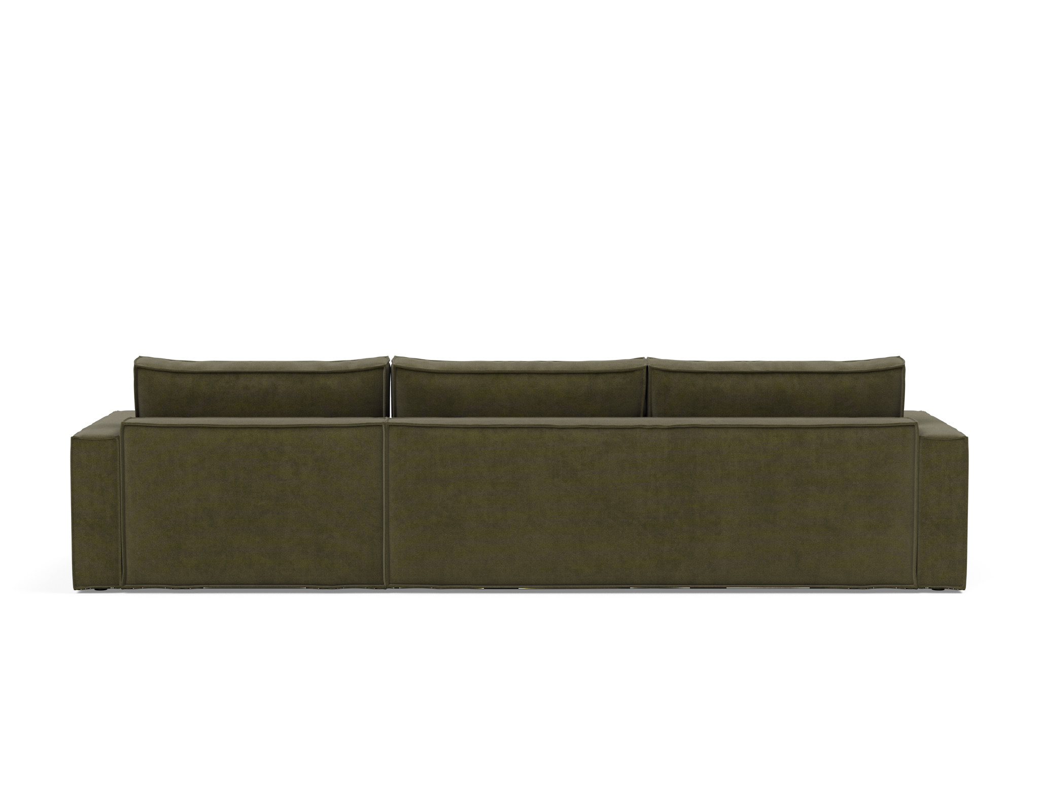 Schlafsofa Newilla mit Chaiselongue Kord Cordufine 316-Pine-Green