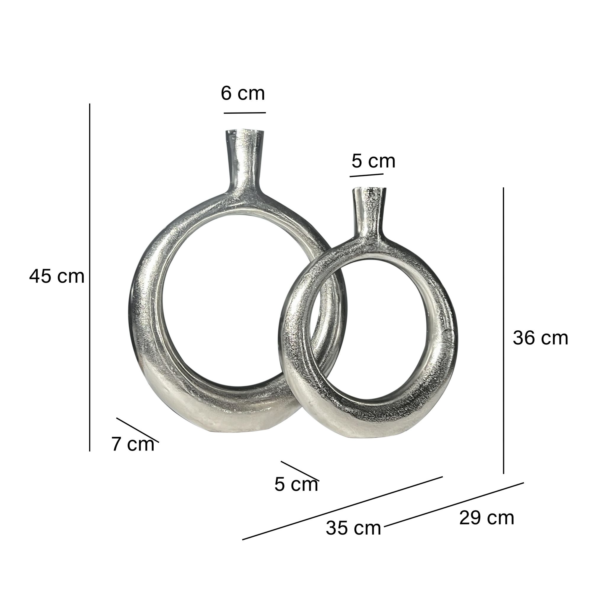 Tischvase Hovden Aluminium Silber