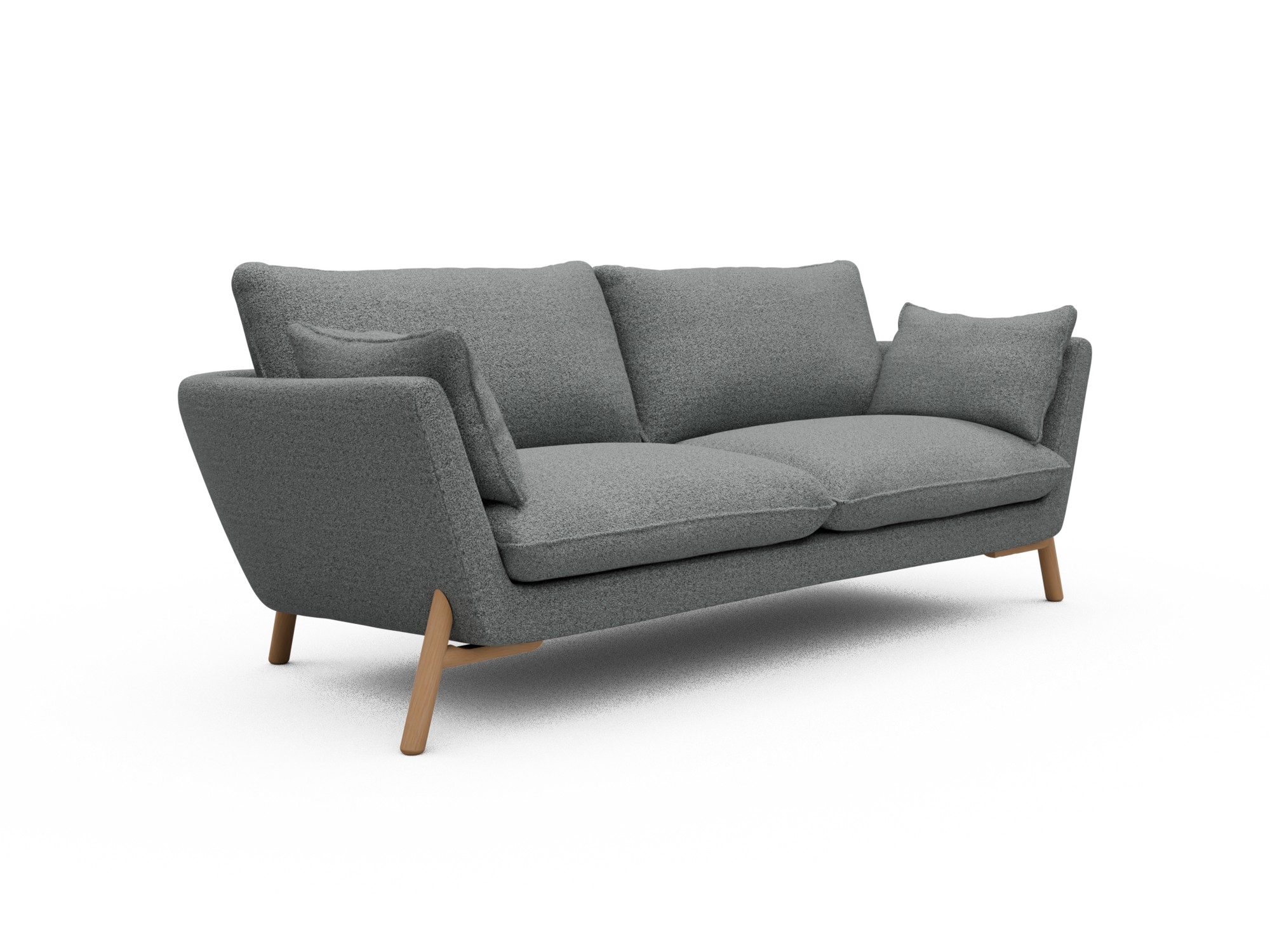 Skandi Home Sofa Emil 3-Sitzer Beinfarbe Eiche Natur Aivi-Gravet-Grey moebelfaktor