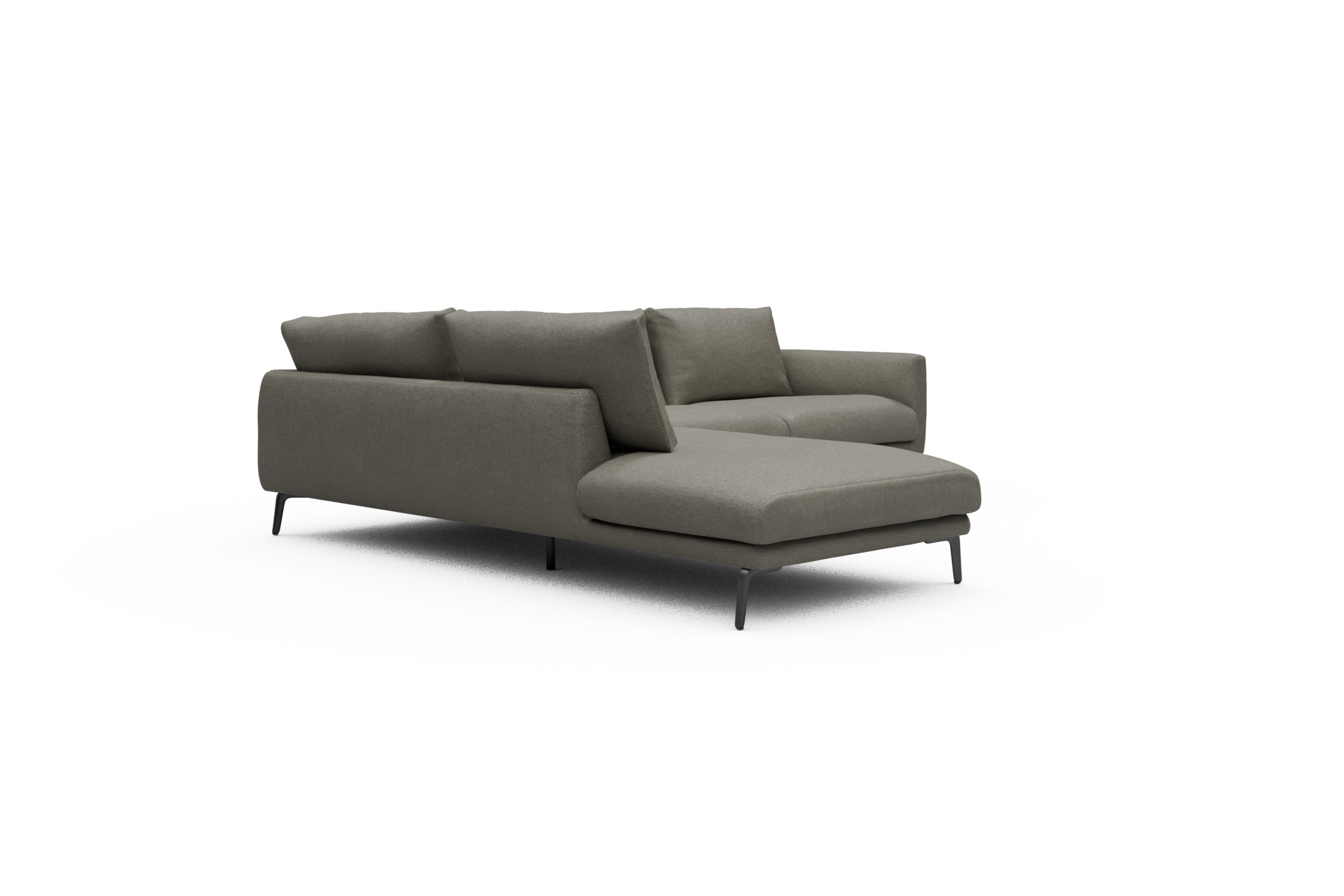 Ecksofa Karl Relax-Ecke links mit 2,5-Sitzer Denari-Warm-Grey