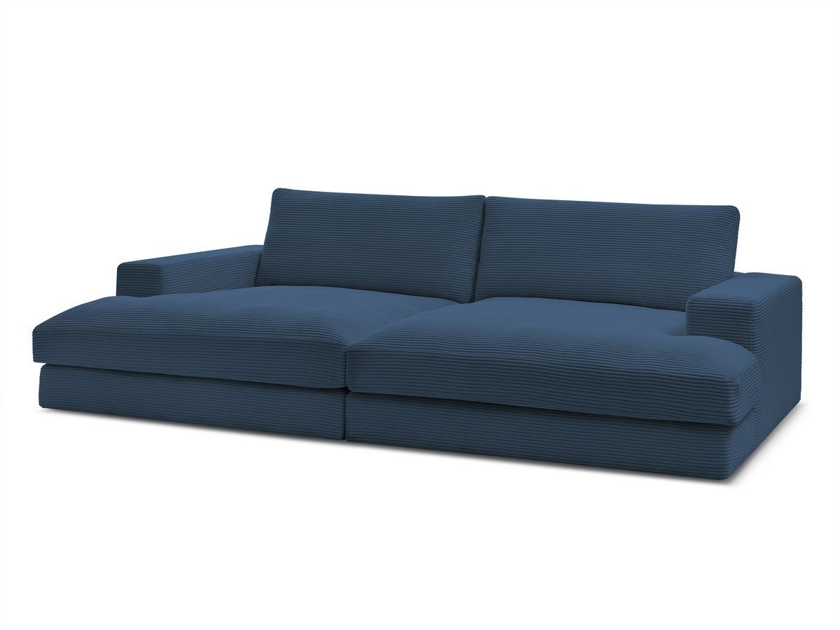 Bobochic Leonard Sofa 4-Sitzer 234 × 159 cm Cordsamt Dunkelblau