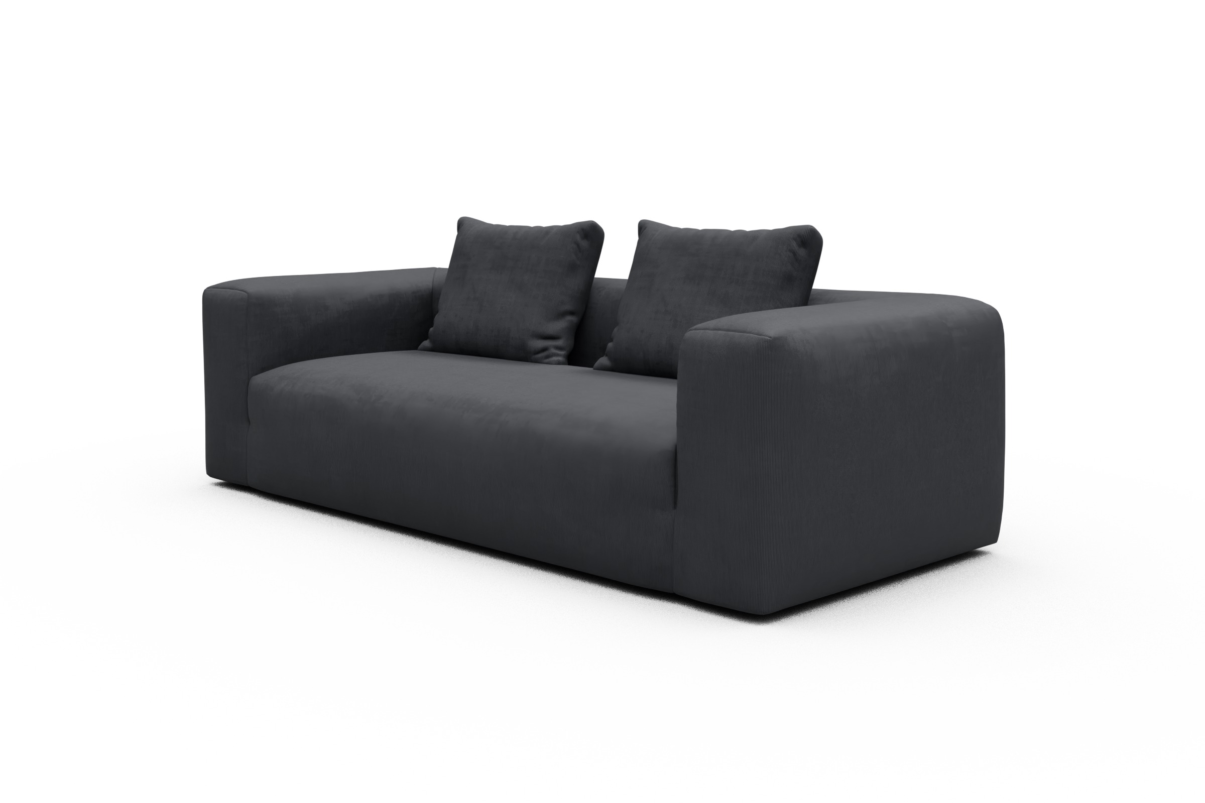 Sofa Fred 3-Sitzer Cordufine-Slate-Grey