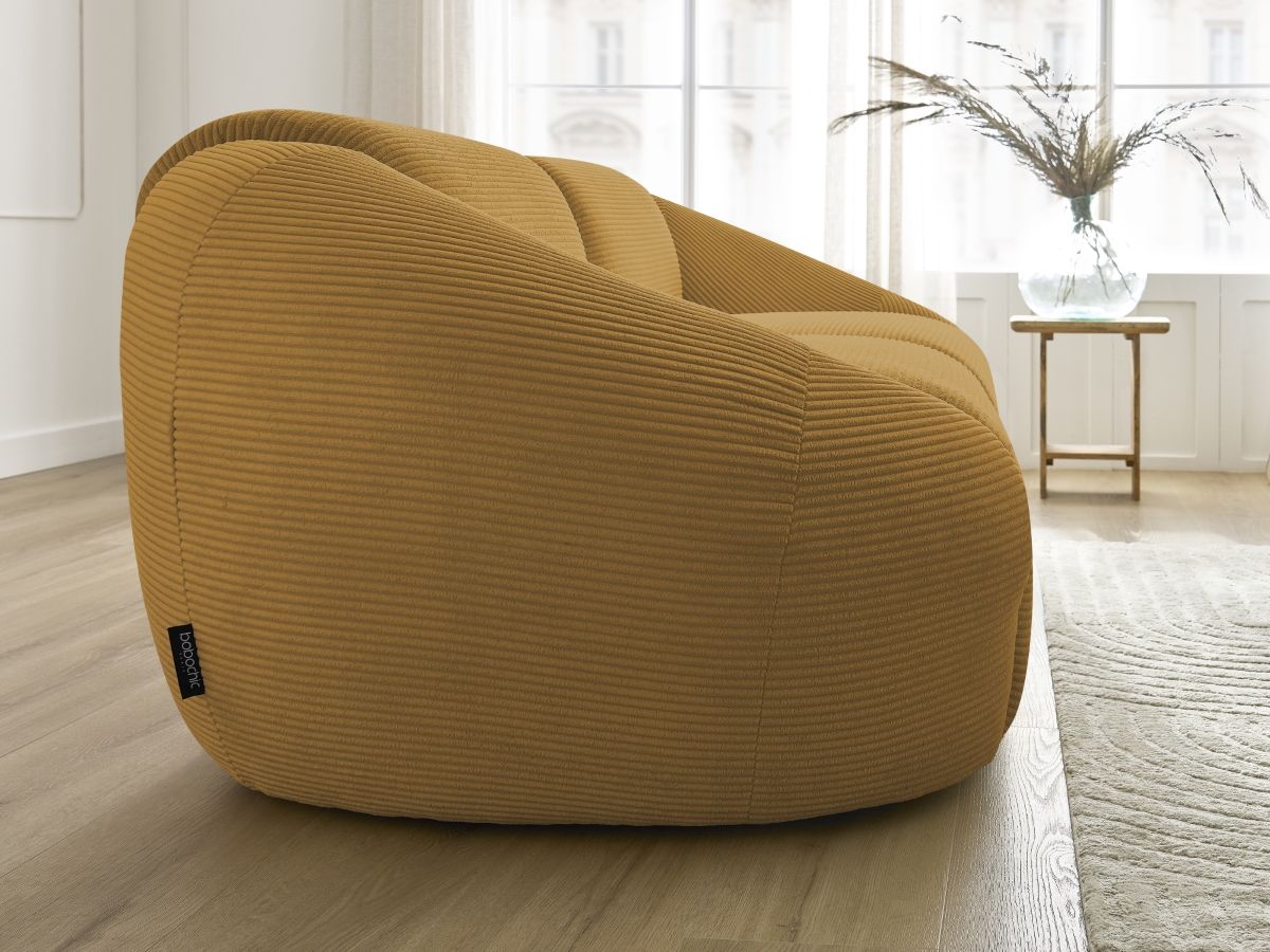 Bobochic Tina Sofa 2-Sitzer Cordsamt Gelb
