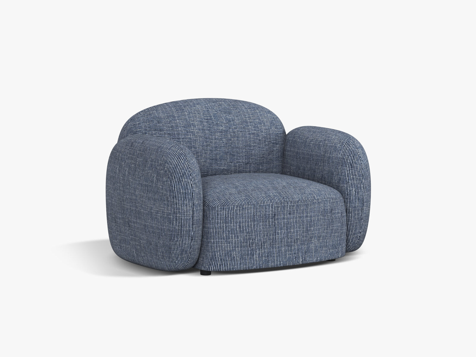 Micadoni Sessel Blair Strukturierter Stoff Baltimore Blau Melange
