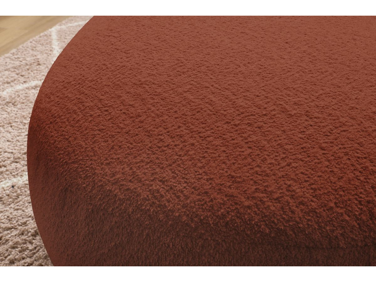 Bobochic Saint-germain Pouf Bouclé-Stoff Orange