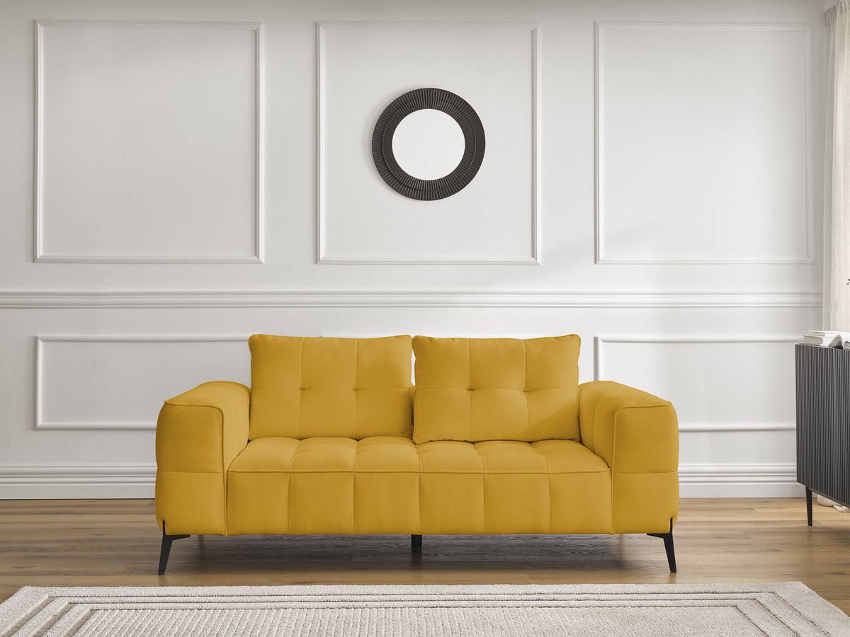 Bobochic Anis Sofa 2-Sitzer Strukturstoff Gelb