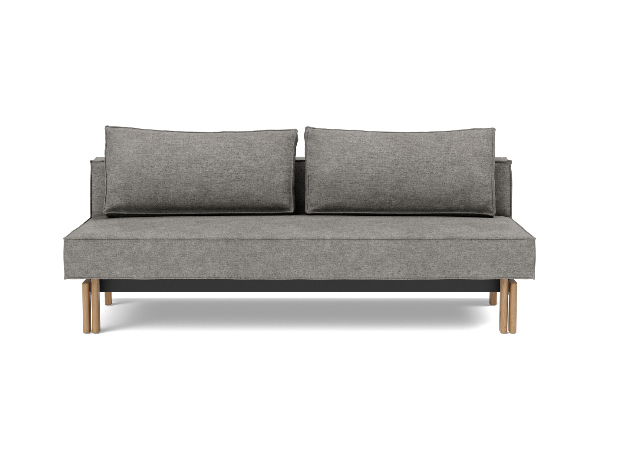 Schlafsofa Sly Flachgewebe Avella 282-Warm-Grey Beine Eiche